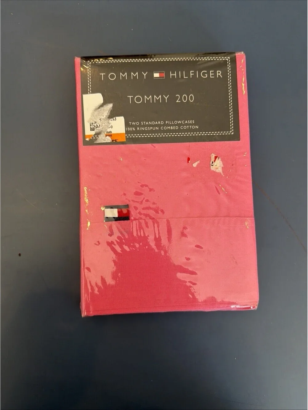Vintage Tommy Hilfiger Tommy 200 Pink Pillowcases 100% Cotton Set Of 2 New